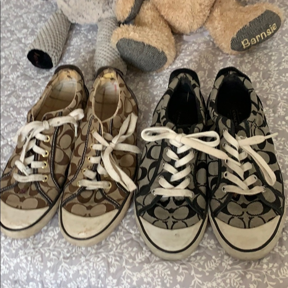 Two pairs of Coach tennis shoes
